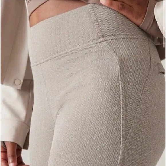 Athleta Delancey Herringbone Tight Light Oatmeal Asphalt White 487663-07 Size 2X - Picture 7 of 10